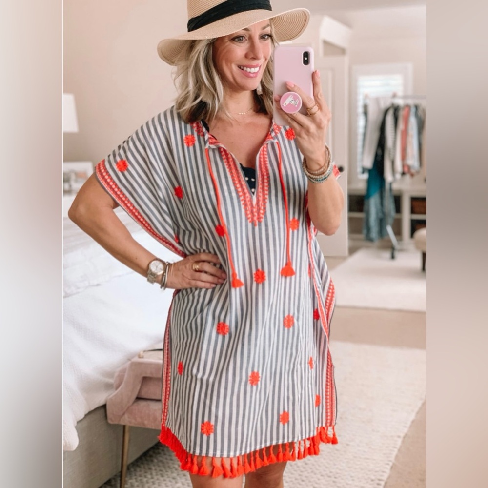 J. Crew Women’s Size Small Embroidered Indian Cotton Beach Tunic